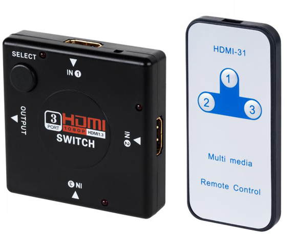 Switch HDMI z pilotem LC-1013P