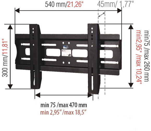 Wzek z uchwytem do TV LC-TR2-40S