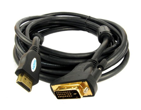 Kabel DVI-HDMI 5m GOLD v1.3b