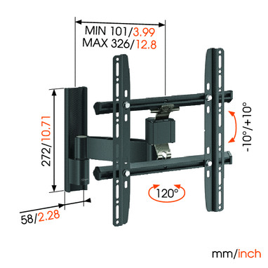 Uchwyt TV cienny WALL 1225 Vogels